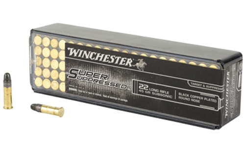 Ammunition Winchester Ammunition Super Suppressed 22LR WIN SPR SPPRSSD 22LR 45GR CPRN 100/